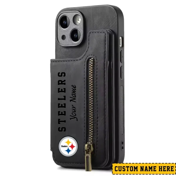 Pittsburgh Steelers Zipper Cards Solt Wallet Leather Case New 2025 SPTZCSWLC059