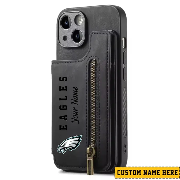 Philadelphia Eagles Zipper Cards Solt Wallet Leather Case New 2025 SPTZCSWLC058