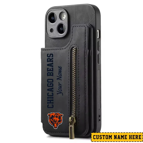 Chicago Bears Zipper Cards Solt Wallet Leather Case New 2025 SPTZCSWLC038