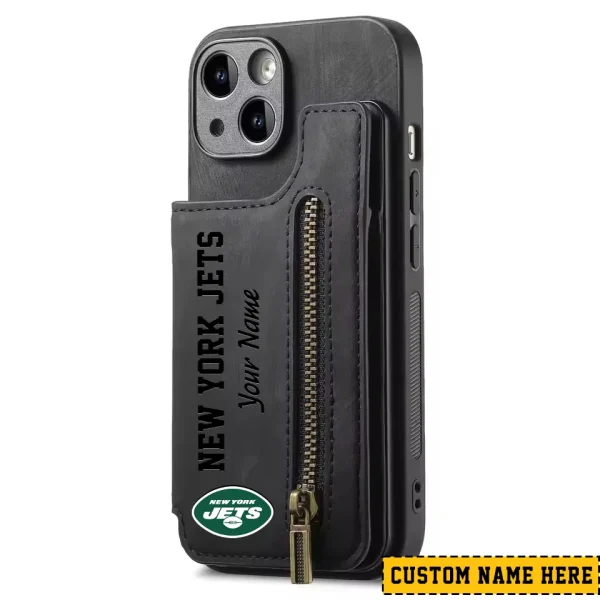 New York Jets Zipper Cards Solt Wallet Leather Case New 2025 SPTZCSWLC057