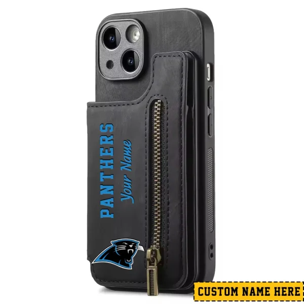 Carolina Panthers Zipper Cards Solt Wallet Leather Case New 2025 SPTZCSWLC037