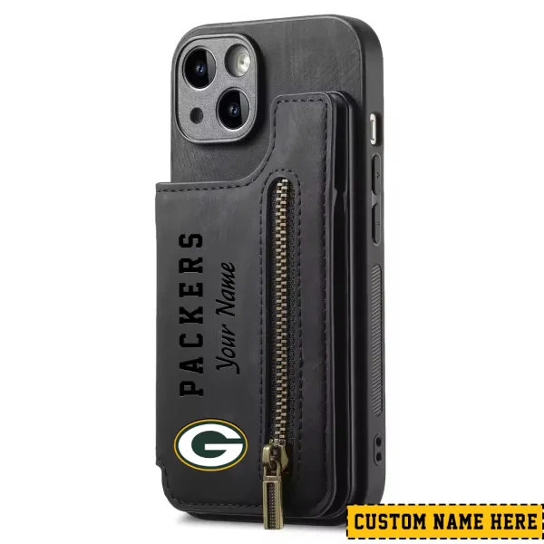Green Bay Packers Zipper Cards Solt Wallet Leather Case New 2025 SPTZCSWLC044