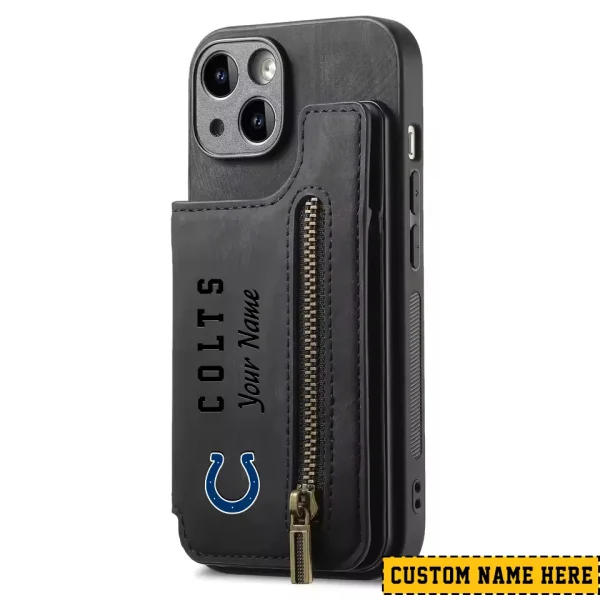 Indianapolis Colts Zipper Cards Solt Wallet Leather Case New 2025 SPTZCSWLC046