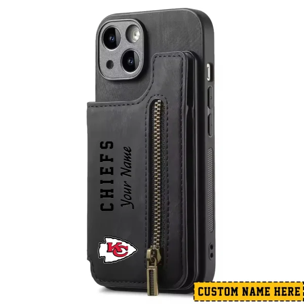 Kansas City Chiefs Zipper Cards Solt Wallet Leather Case New 2025 SPTZCSWLC048