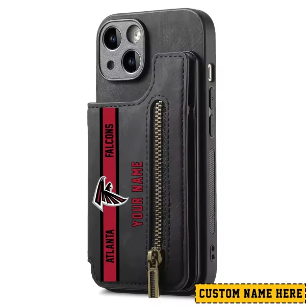 Atlanta Falcons Zipper Cards Solt Wallet Leather Case New 2025 SPTZCSWLC066