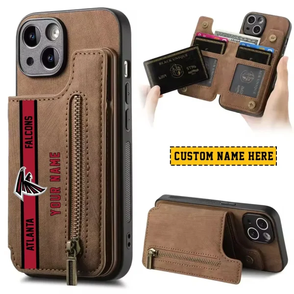 Atlanta Falcons Zipper Cards Solt Wallet Leather Case New 2025 SPTZCSWLC066