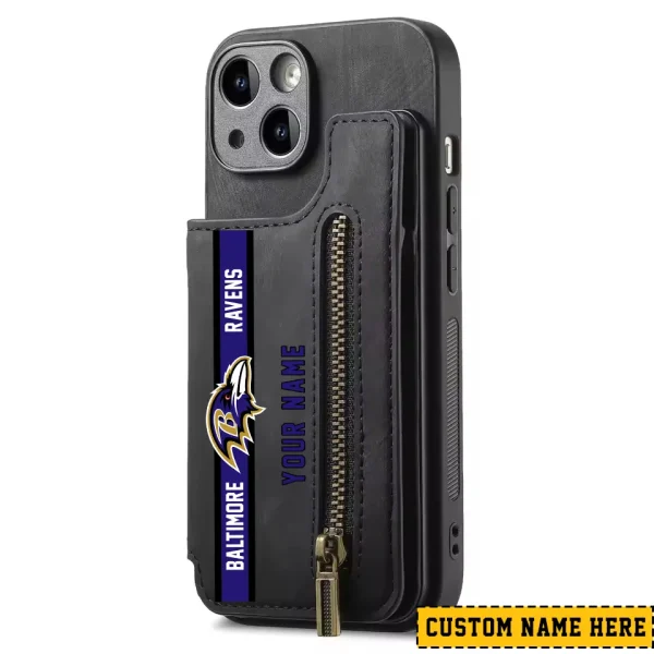 Baltimore Ravens Zipper Cards Solt Wallet Leather Case New 2025 SPTZCSWLC067