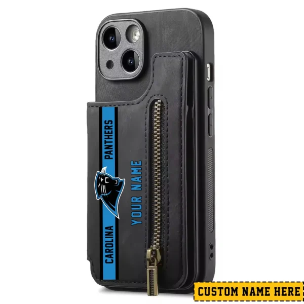 Carolina Panthers Zipper Cards Solt Wallet Leather Case New 2025 SPTZCSWLC069