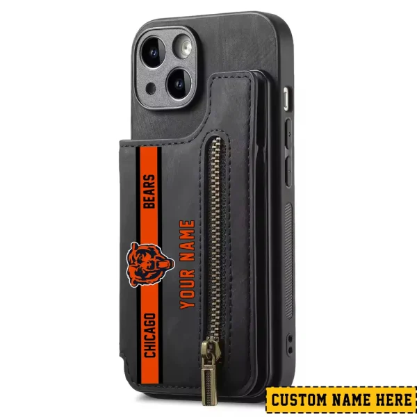 Chicago Bears Zipper Cards Solt Wallet Leather Case New 2025 SPTZCSWLC070