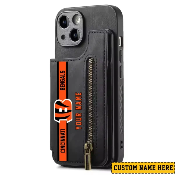 Cincinnati Bengals Zipper Cards Solt Wallet Leather Case New 2025 SPTZCSWLC071