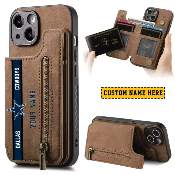 Dallas Cowboys Zipper Cards Solt Wallet Leather Case New 2025 SPTZCSWLC073
