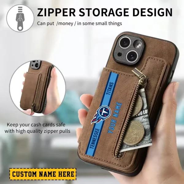Tennessee Titans Zipper Cards Solt Wallet Leather Case New 2025 SPTZCSWLC075 - Image 2