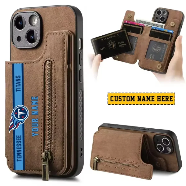 Tennessee Titans Zipper Cards Solt Wallet Leather Case New 2025 SPTZCSWLC075