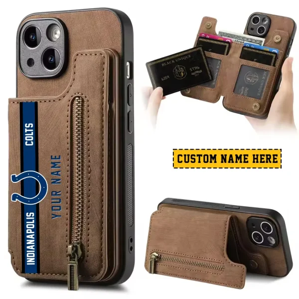 Indianapolis Colts Zipper Cards Solt Wallet Leather Case New 2025 SPTZCSWLC080