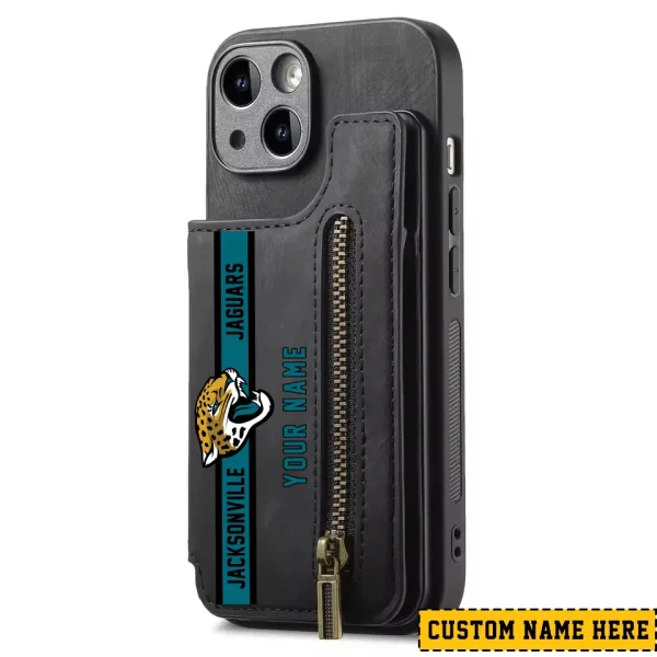 Jacksonville Jaguars Zipper Cards Solt Wallet Leather Case New 2025 SPTZCSWLC081