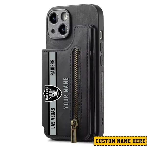 Las Vegas Raiders Zipper Cards Solt Wallet Leather Case New 2025 SPTZCSWLC083