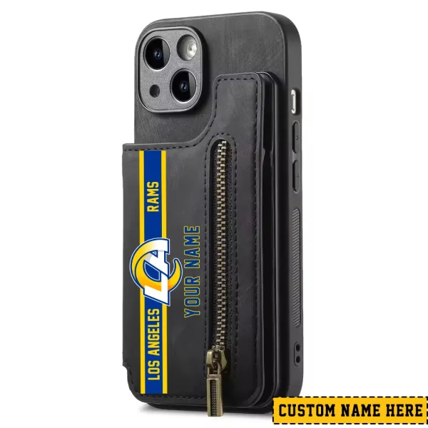 Los Angeles Rams Zipper Cards Solt Wallet Leather Case New 2025 SPTZCSWLC085