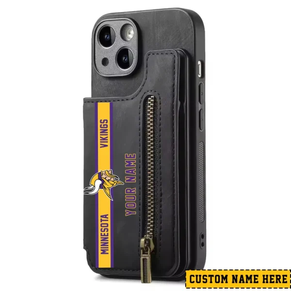 Minnesota Vikings Zipper Cards Solt Wallet Leather Case New 2025 SPTZCSWLC087