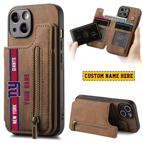 New York Giants Zipper Cards Solt Wallet Leather Case New 2025 SPTZCSWLC090