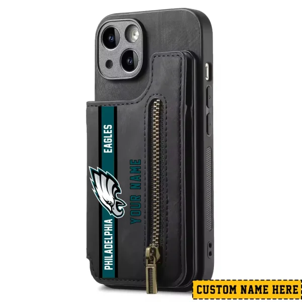 Philadelphia Eagles Zipper Cards Solt Wallet Leather Case New 2025 SPTZCSWLC092