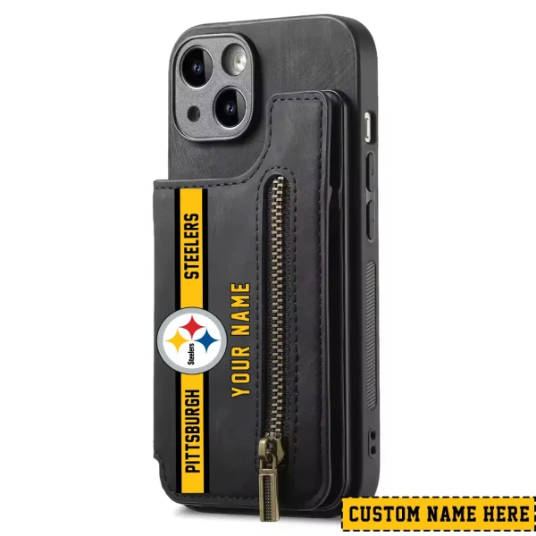 Pittsburgh Steelers Zipper Cards Solt Wallet Leather Case New 2025 SPTZCSWLC093