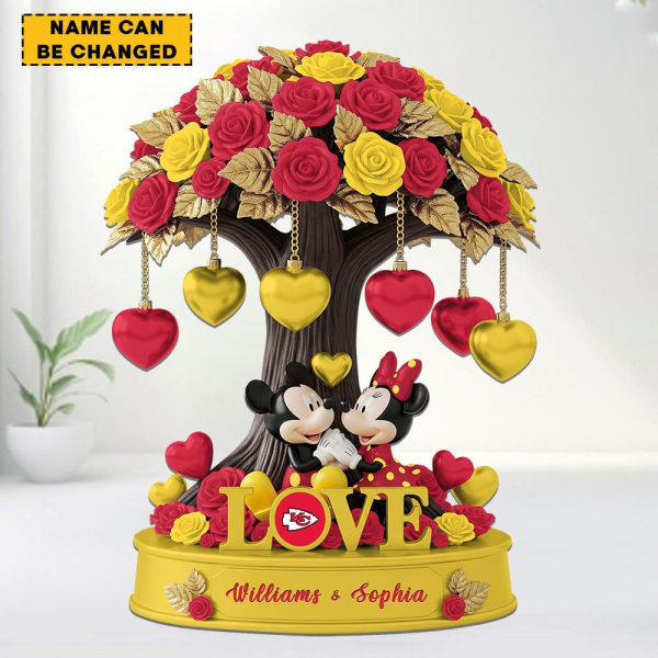 Kansas City Chiefs Mickey Flowers Tree Acrylic Block SPTFTAB001 - Image 2