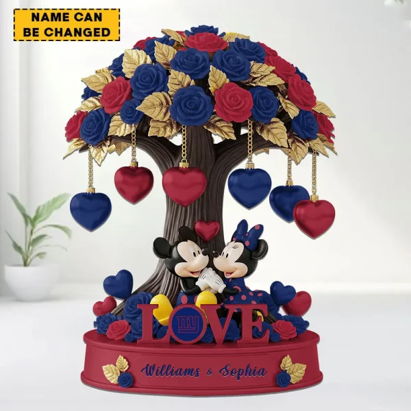 New York Giants Mickey Flowers Tree Acrylic Block SPTFTAB006 - Image 2