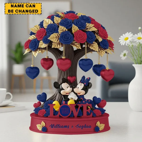 New York Giants Mickey Flowers Tree Acrylic Block SPTFTAB006