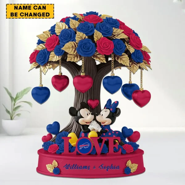 Buffalo Bills Mickey Flowers Tree Acrylic Block SPTFTAB012 - Image 2