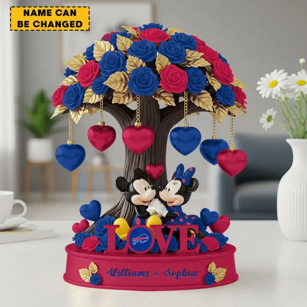 Buffalo Bills Mickey Flowers Tree Acrylic Block SPTFTAB012