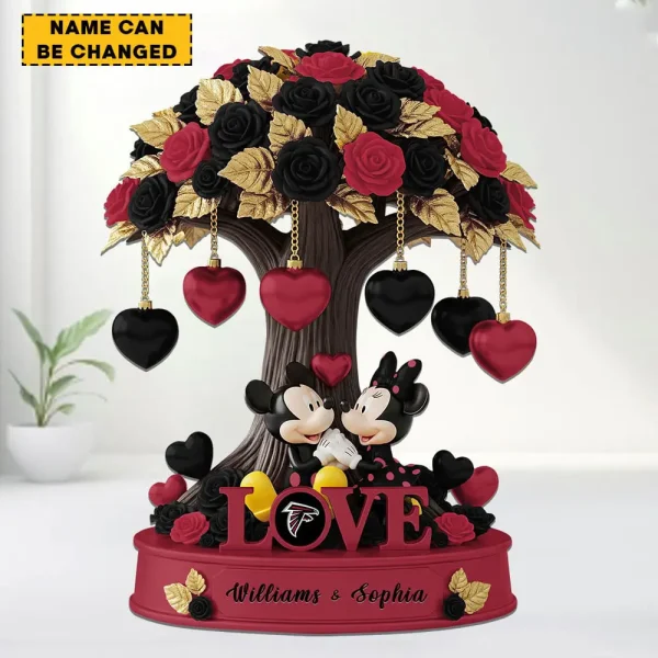 Atlanta Falcons Mickey Flowers Tree Acrylic Block SPTFTAB016 - Image 2