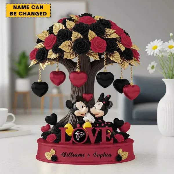 Atlanta Falcons Mickey Flowers Tree Acrylic Block SPTFTAB016