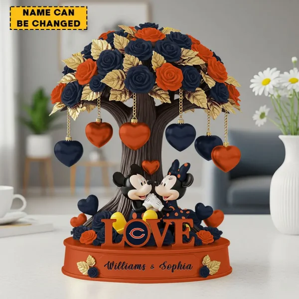 Chicago Bears Mickey Flowers Tree Acrylic Block SPTFTAB019 - Image 2
