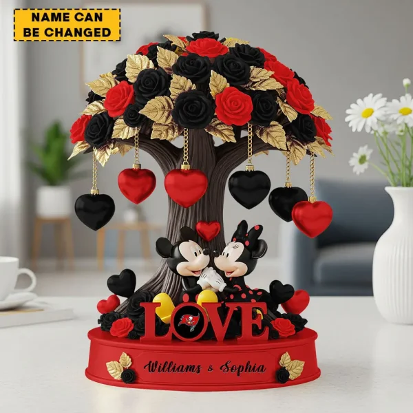 Tampa Bay Buccaneers Mickey Flowers Tree Acrylic Block SPTFTAB023 - Image 2