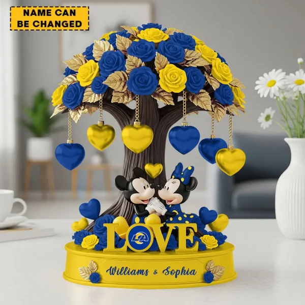 Los Angeles Rams Mickey Flowers Tree Acrylic Block SPTFTAB024