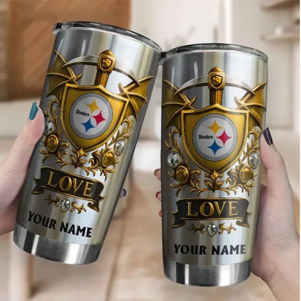 Pittsburgh Steelers Stainless Steel Tumbler New Style SPTSSTNS002 - Image 2