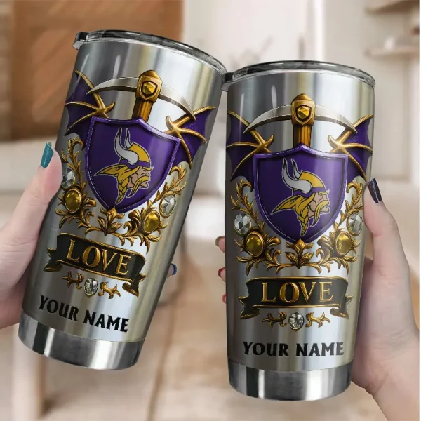 Minnesota Vikings Stainless Steel Tumbler New Style SPTSSTNS004 - Image 2