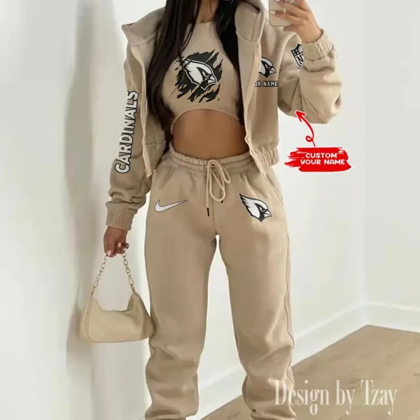 Arizona Cardinals Women's Outfit Winter Athleisure 3 Piece Set SPTWAL3PS130 - Image 2