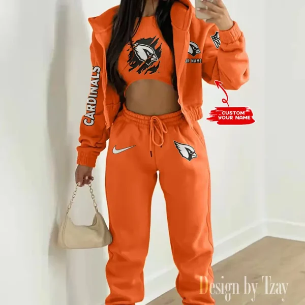 Arizona Cardinals Women's Outfit Winter Athleisure 3 Piece Set SPTWAL3PS130 - Image 4