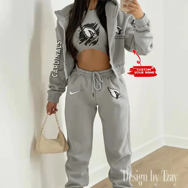 Arizona Cardinals Women's Outfit Winter Athleisure 3 Piece Set SPTWAL3PS130 - Image 6