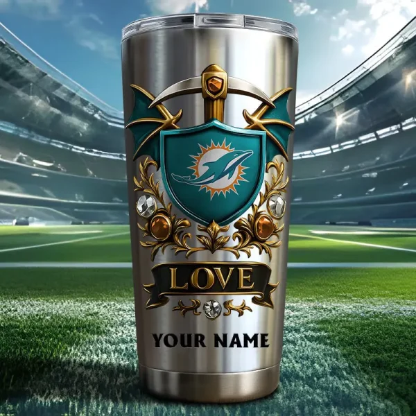 Miami Dolphins Stainless Steel Tumbler New Style SPTSSTNS005