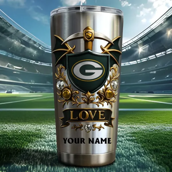 Green Bay Packers Stainless Steel Tumbler New Style SPTSSTNS007