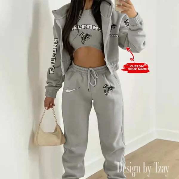 Atlanta Falcons Women's Outfit Winter Athleisure 3 Piece Set SPTWAL3PS131