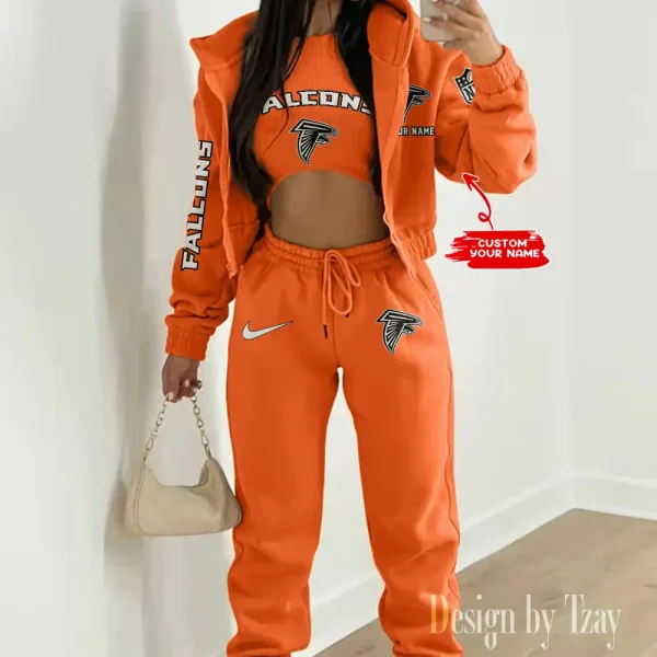 Atlanta Falcons Women's Outfit Winter Athleisure 3 Piece Set SPTWAL3PS131 - Image 3