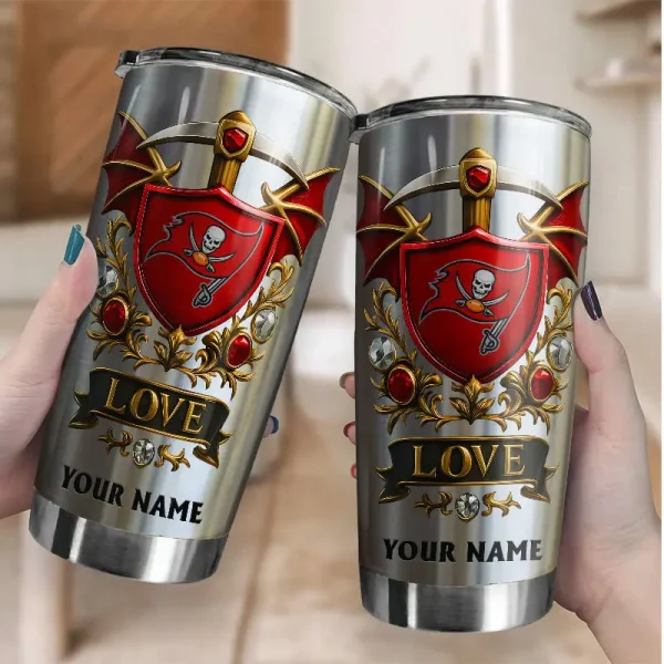 Tampa Bay Buccaneers Stainless Steel Tumbler New Style SPTSSTNS015 - Image 2