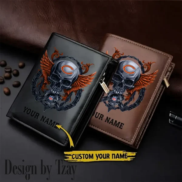 Chicago Bears Leather Wallets Vertical Style SPTLVW793