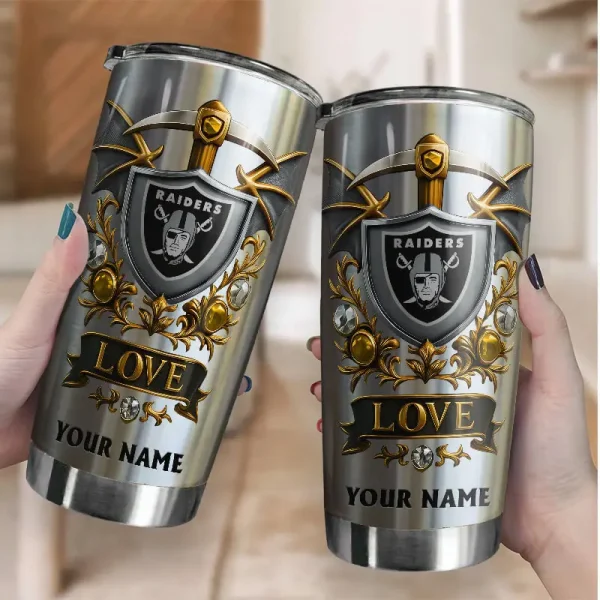 Las Vegas Raiders Stainless Steel Tumbler New Style SPTSSTNS028 - Image 2