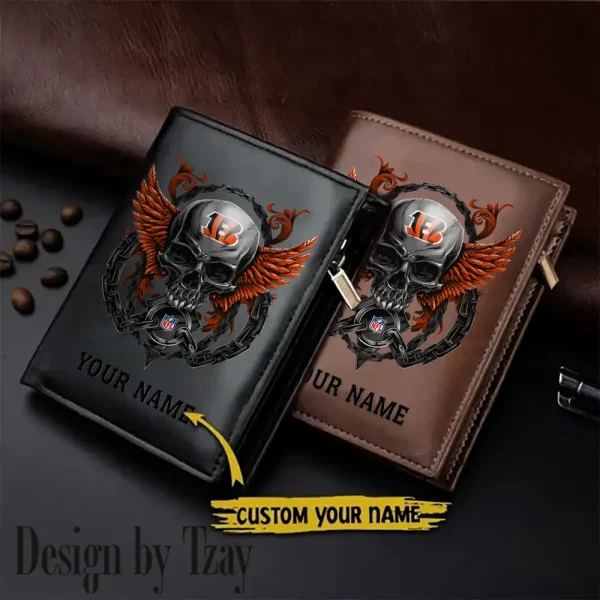 Cincinnati Bengals Leather Wallets Vertical Style SPTLVW794