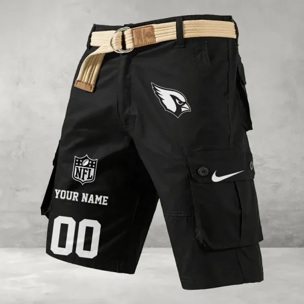 Arizona Cardinals Men's Cargo Shorts Button Trend Unique Design Team S9CSBT088 - Image 2