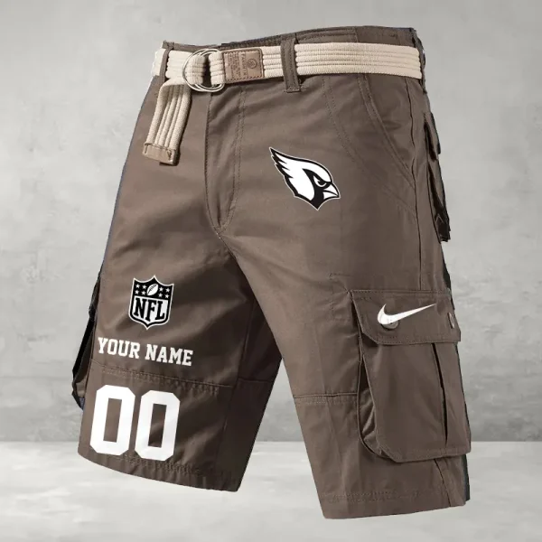 Arizona Cardinals Men's Cargo Shorts Button Trend Unique Design Team S9CSBT088 - Image 4